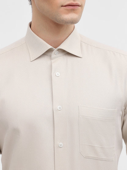 Fawn Solid Slim Fit Formal Shirt | Metal