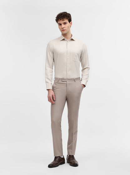 Fawn Solid Slim Fit Formal Shirt | Metal
