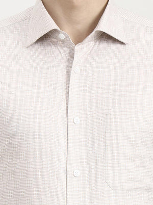 Fawn Solid Slim Fit Formal Shirt | Metal