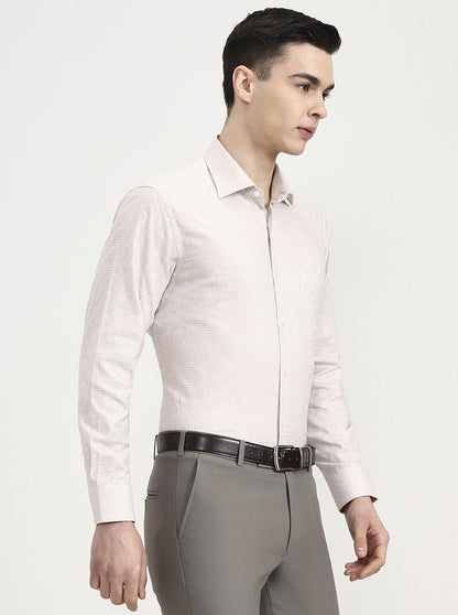 Fawn Solid Slim Fit Formal Shirt | Metal