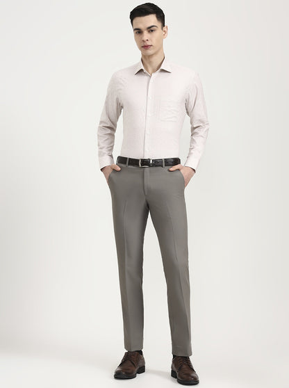 Fawn Solid Slim Fit Formal Shirt | Metal