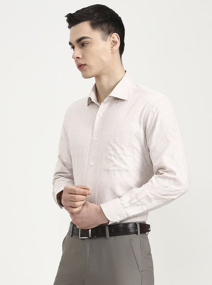 Fawn Solid Slim Fit Formal Shirt | Metal