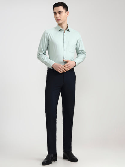 Light Pista  Solid Regular Fit Formal Shirt | JadeBlue