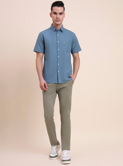 Pista Solid Super Slim Fit Casual Trouser | Greenfibre
