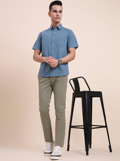 Pista Solid Super Slim Fit Casual Trouser | Greenfibre