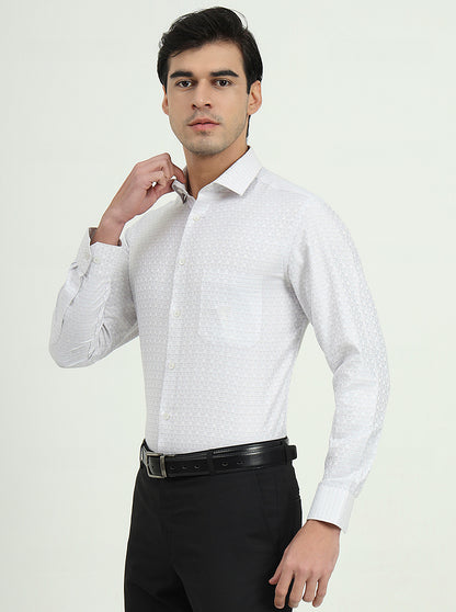 Grey Solid Slim Fit Formal Shirt | Greenfibre