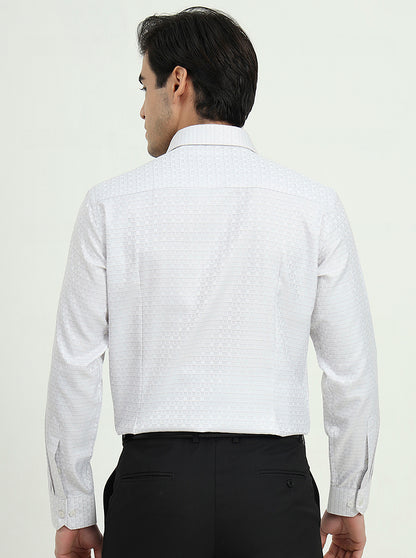 Grey Solid Slim Fit Formal Shirt | Greenfibre