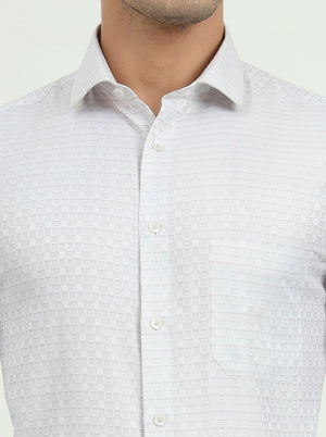 Grey Solid Slim Fit Formal Shirt | Greenfibre