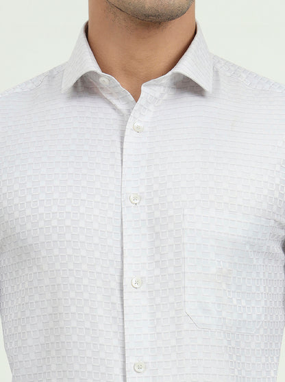 Grey Solid Slim Fit Formal Shirt | Greenfibre