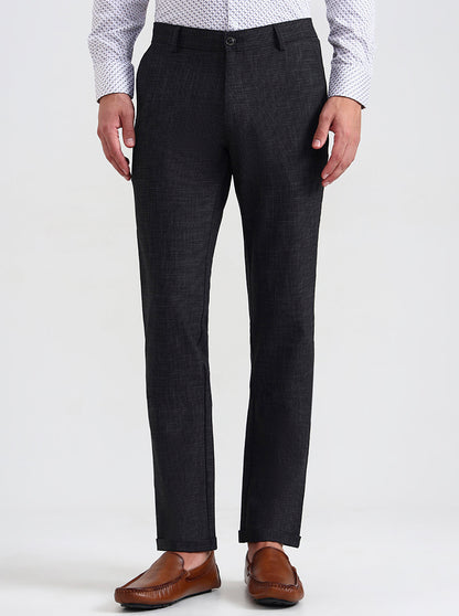 Grey Printed Slim Fit Club Wear Trouser | Wyre