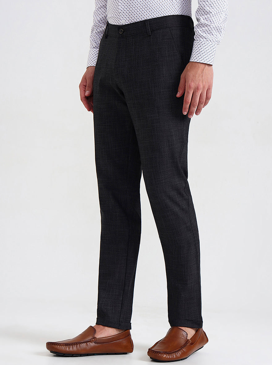 Grey Printed Slim Fit Club Wear Trouser | Wyre