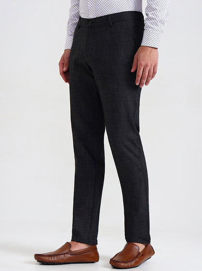 Grey Printed Slim Fit Club Wear Trouser | Wyre