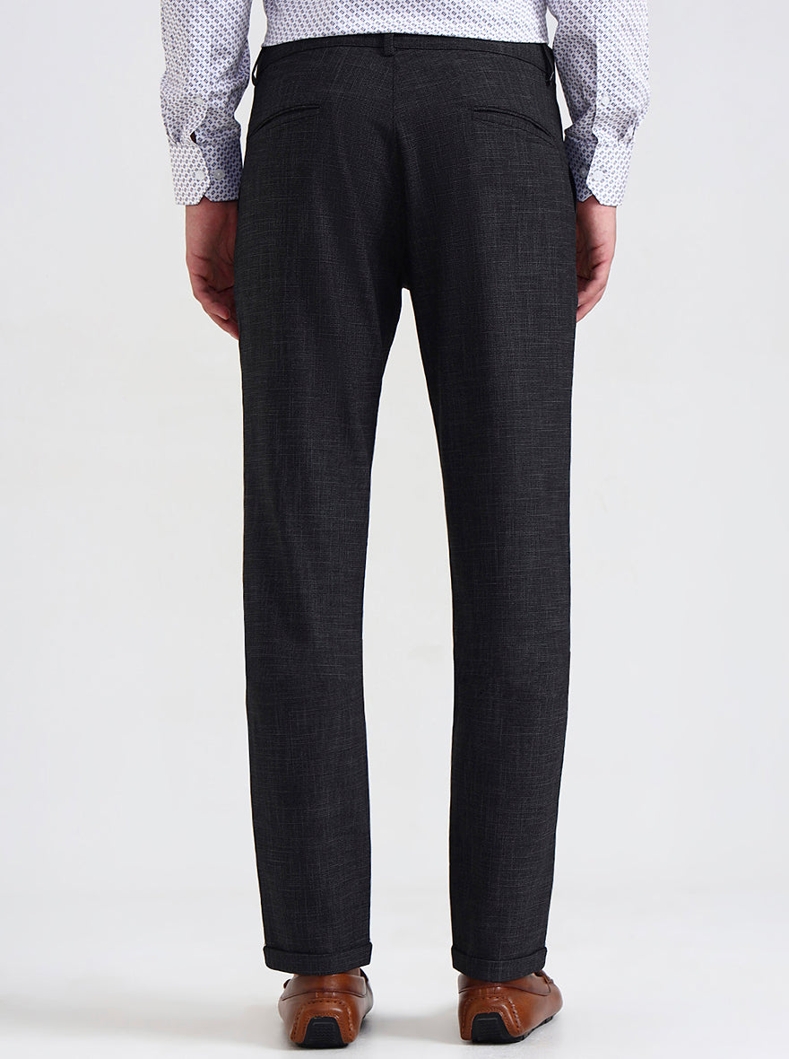 Grey Printed Slim Fit Club Wear Trouser | Wyre