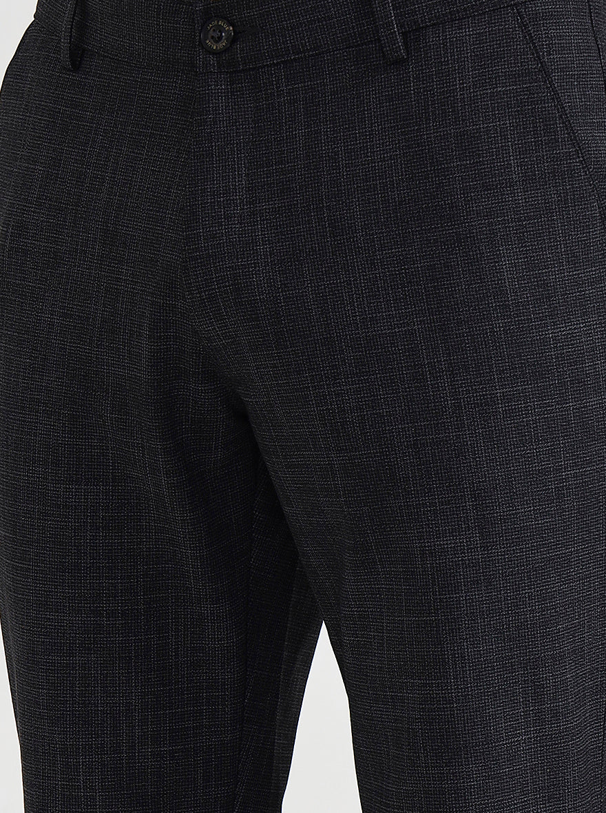 Grey Printed Slim Fit Club Wear Trouser | Wyre