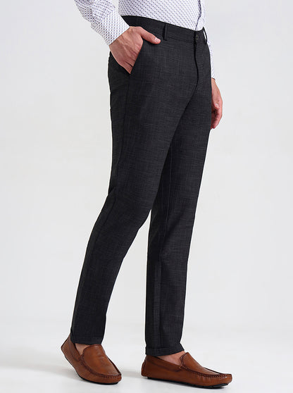 Grey Printed Slim Fit Club Wear Trouser | Wyre
