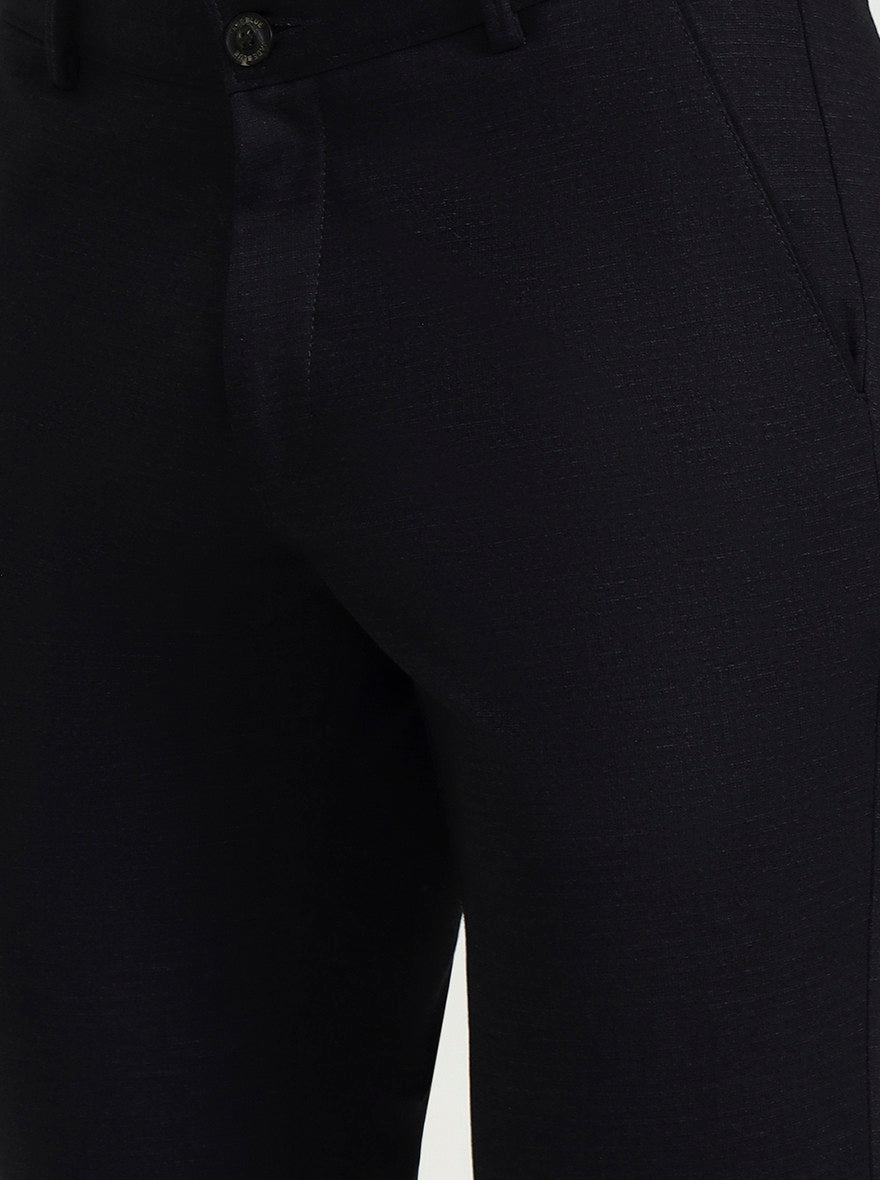 Blue Solid Slim Fit Club Wear Trouser | Wyre
