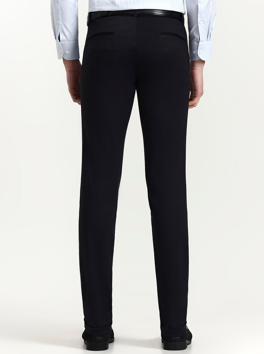 Blue Solid Slim Fit Club Wear Trouser | Wyre