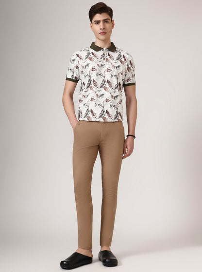 Brown Checked Super Slim Fit Casual Trouser | Greenfibre