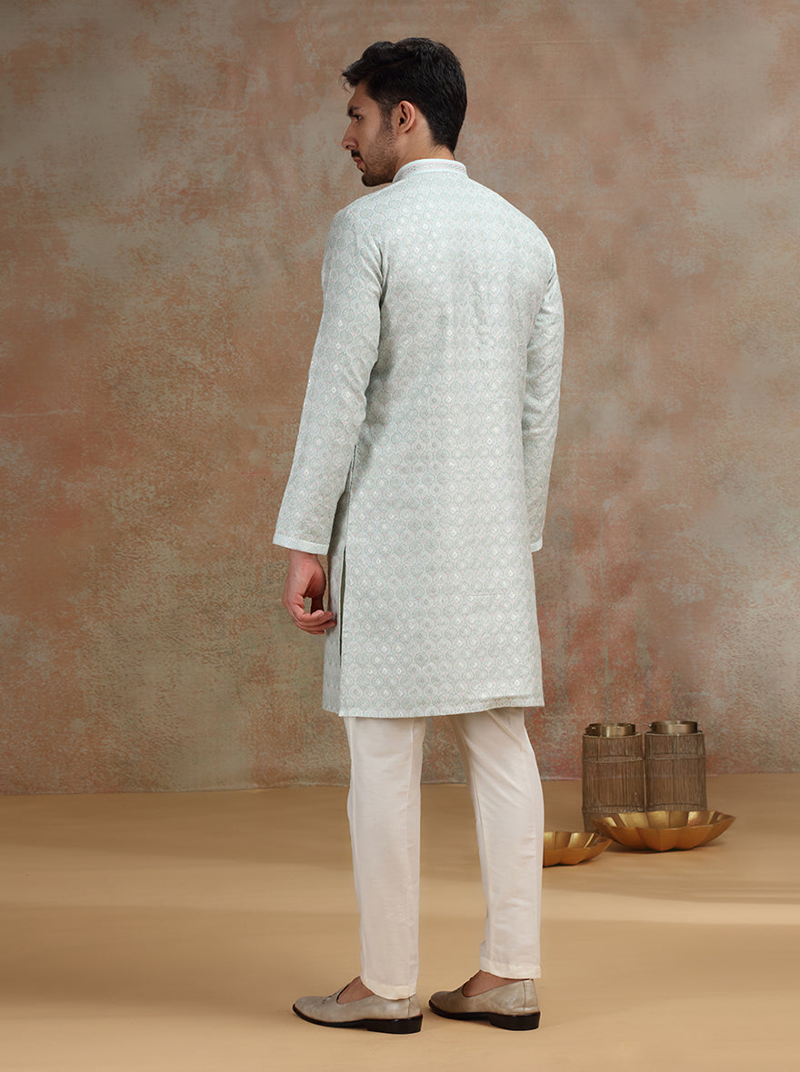 Cream Embroidered Kurta Pajama | JB X JB