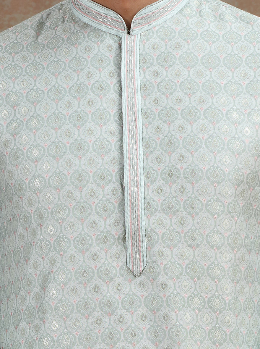 Cream Embroidered Kurta Pajama | JB X JB