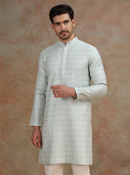 Cream Embroidered Kurta Pajama | JB X JB