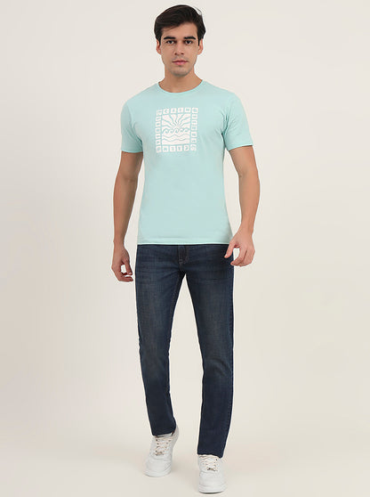 Dark Blue Washed Narrow Fit Jeans | Greenfibre