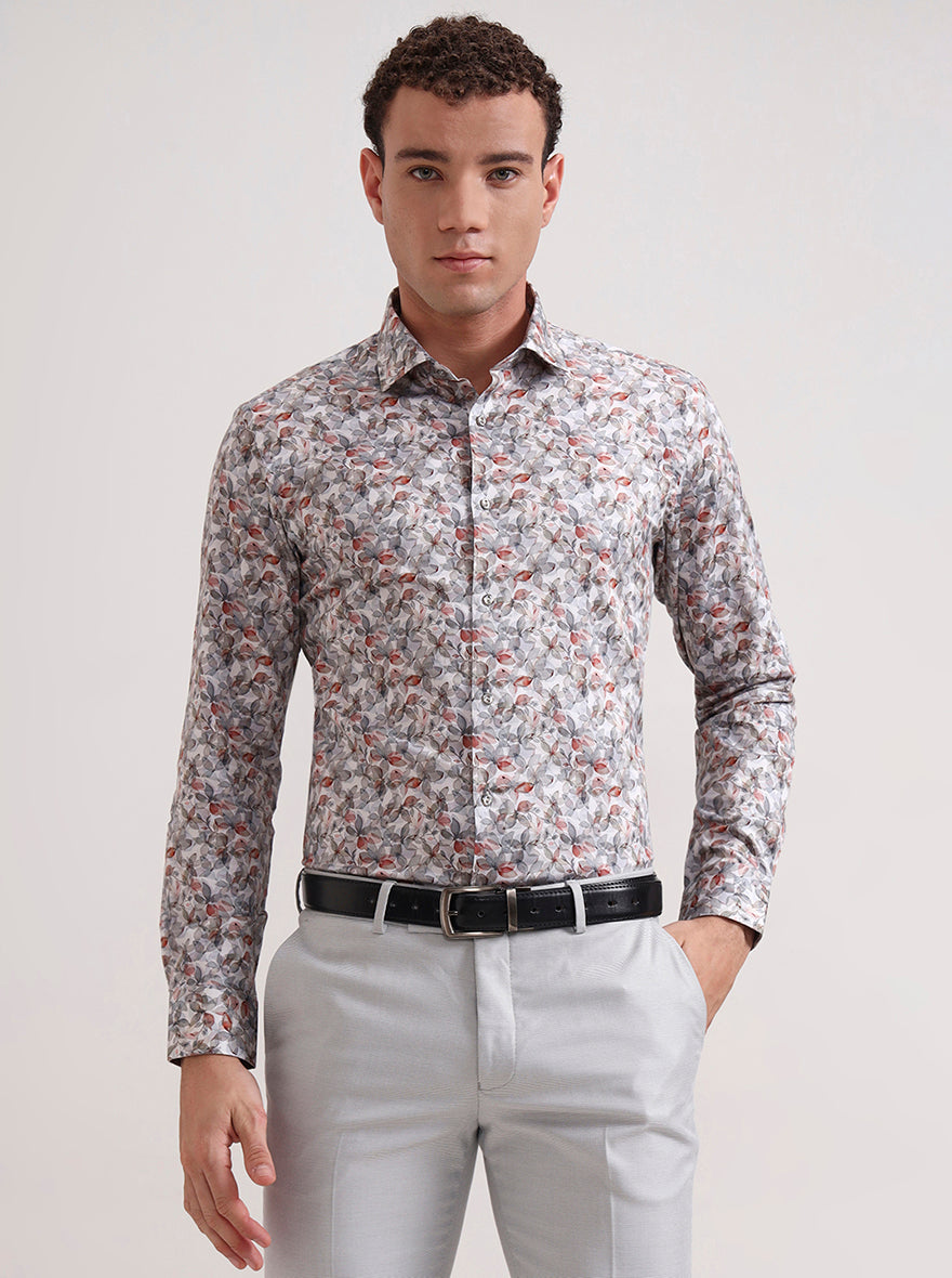 Multicolor Printed Slim Fit Party Wear Shirt | Wyre