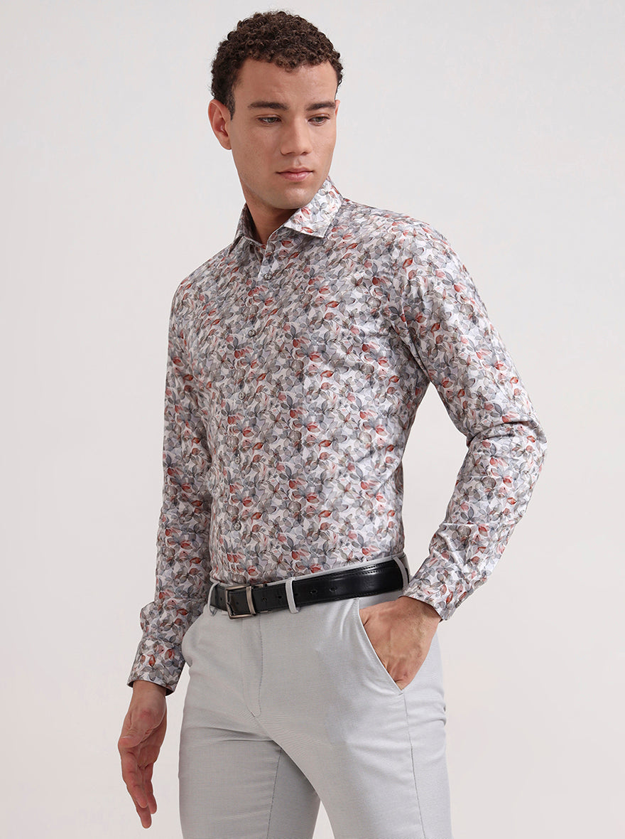 Multicolor Printed Slim Fit Party Wear Shirt | Wyre