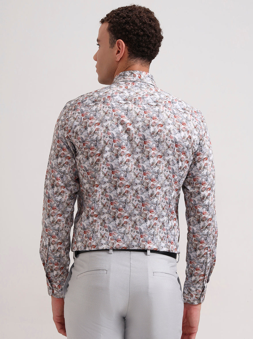 Multicolor Printed Slim Fit Party Wear Shirt | Wyre