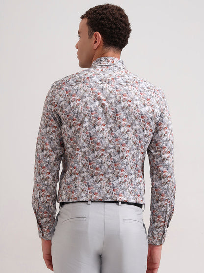 Multicolor Printed Slim Fit Party Wear Shirt | Wyre