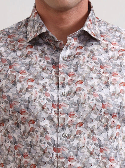 Multicolor Printed Slim Fit Party Wear Shirt | Wyre