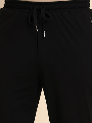 Black Solid Regular Fit Track Pant | JadeBlue
