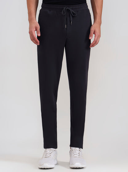 Dark Grey Solid Slim Fit Track Pant | JadeBlue