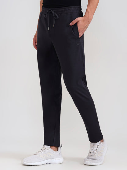 Dark Grey Solid Slim Fit Track Pant | JadeBlue