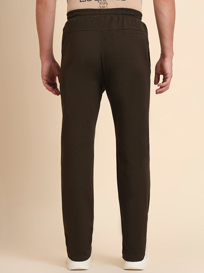 Olive Solid Regular Fit Track Pant | JadeBlue