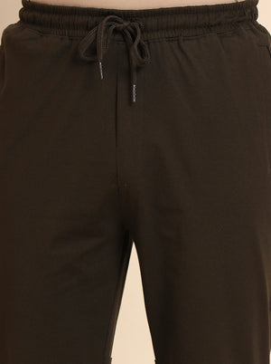 Olive Solid Regular Fit Track Pant | JadeBlue