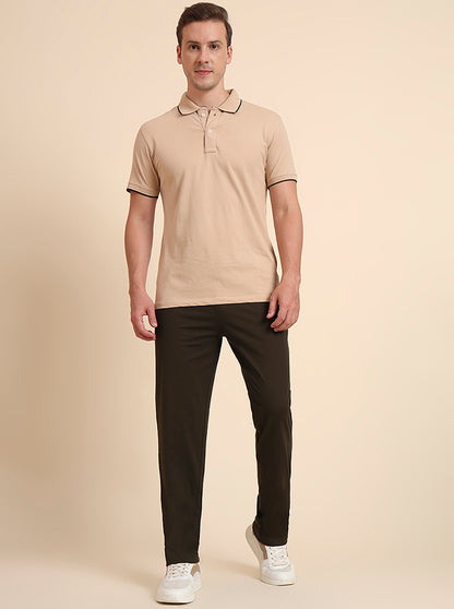 Olive Solid Regular Fit Track Pant | JadeBlue