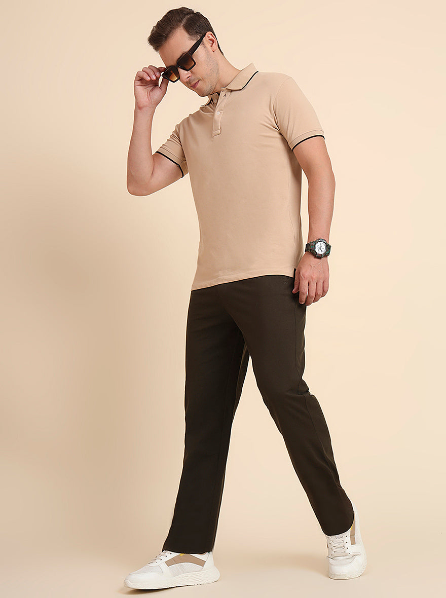 Olive Solid Regular Fit Track Pant | JadeBlue