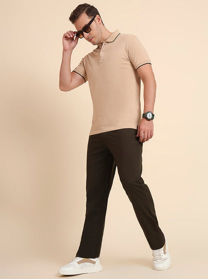 Olive Solid Regular Fit Track Pant | JadeBlue
