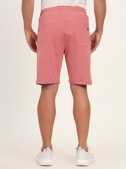 Peach Solid Slim Fit Shorts | JadeBlue