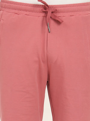 Peach Solid Slim Fit Shorts | JadeBlue
