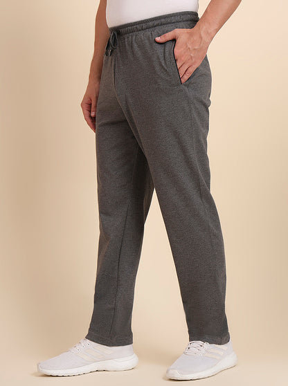 Anthra Grey Solid Regular Fit Track Pant | JadeBlue