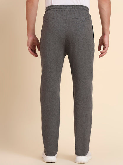 Anthra Grey Solid Regular Fit Track Pant | JadeBlue