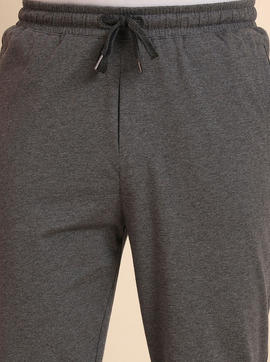 Anthra Grey Solid Regular Fit Track Pant | JadeBlue