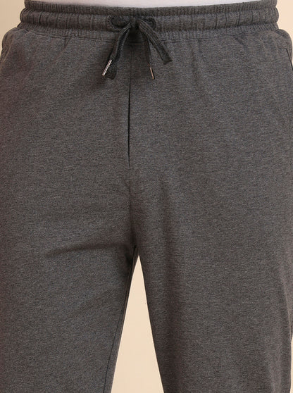 Anthra Grey Solid Regular Fit Track Pant | JadeBlue