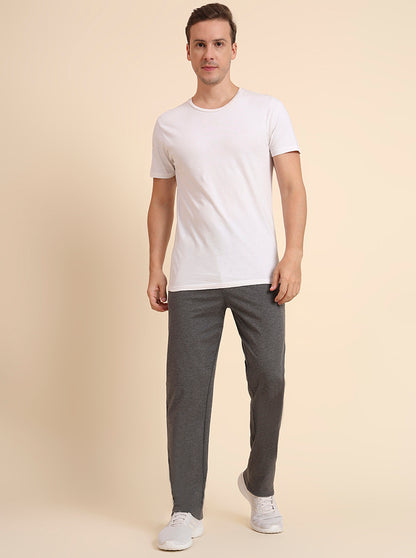 Anthra Grey Solid Regular Fit Track Pant | JadeBlue