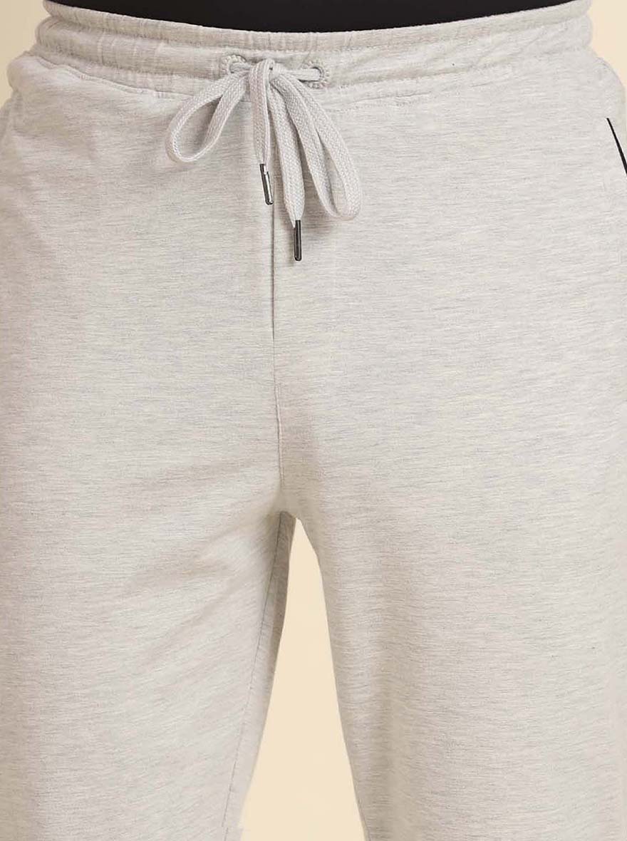 Ecru Solid Regular Fit Track Pant | JadeBlue