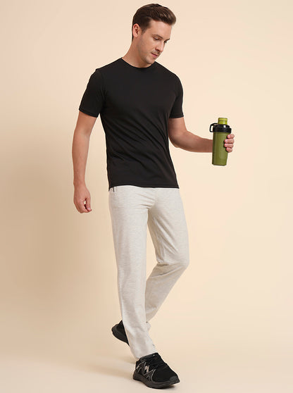 Ecru Solid Regular Fit Track Pant | JadeBlue