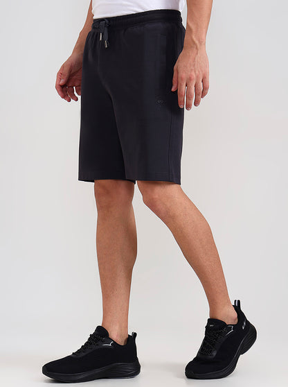 Dark Grey Solid Slim Fit Shorts | JadeBlue