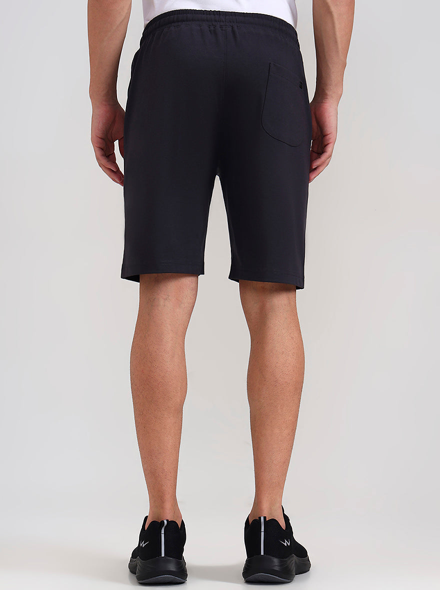 Dark Grey Solid Slim Fit Shorts | JadeBlue